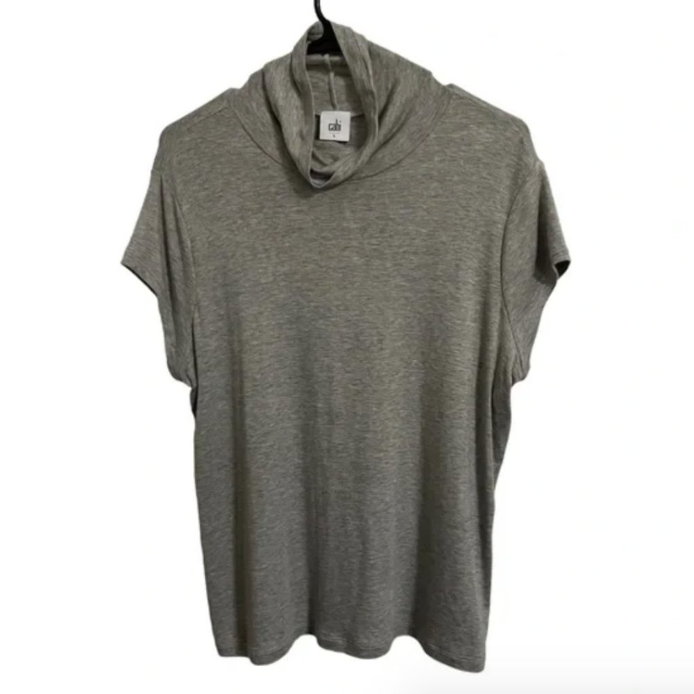 Cabi Slinky Turtleneck Short Sleeve Top Style 4372 Size Large